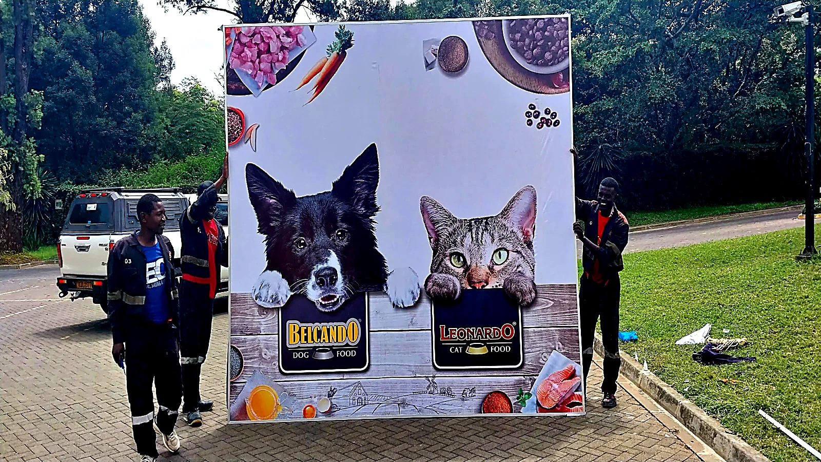 Large format branding and interior display signage installation in Kenya by Permvard Signs