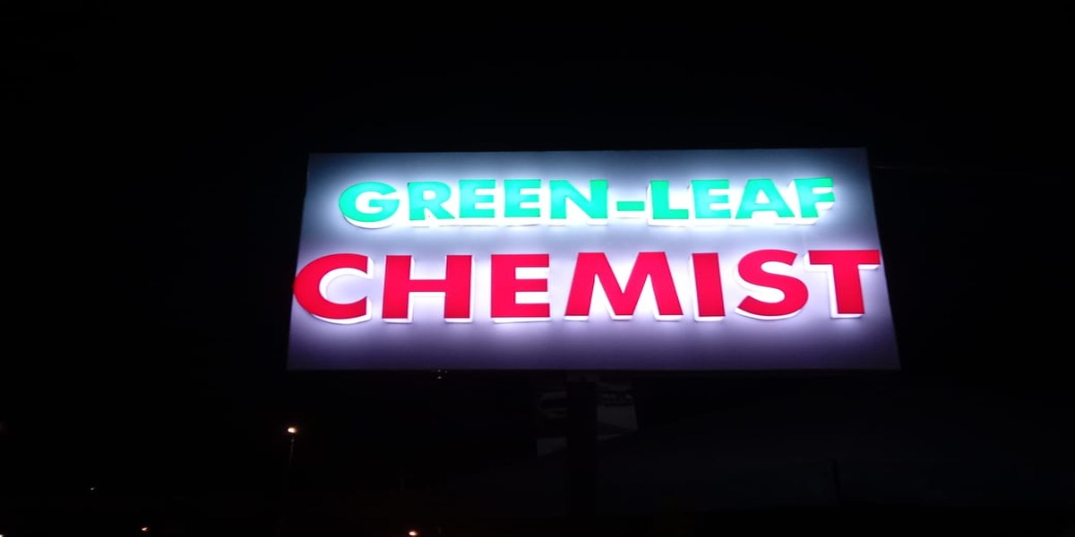 After installation of LED lightbox backlit signage in Nairobi, Kenya