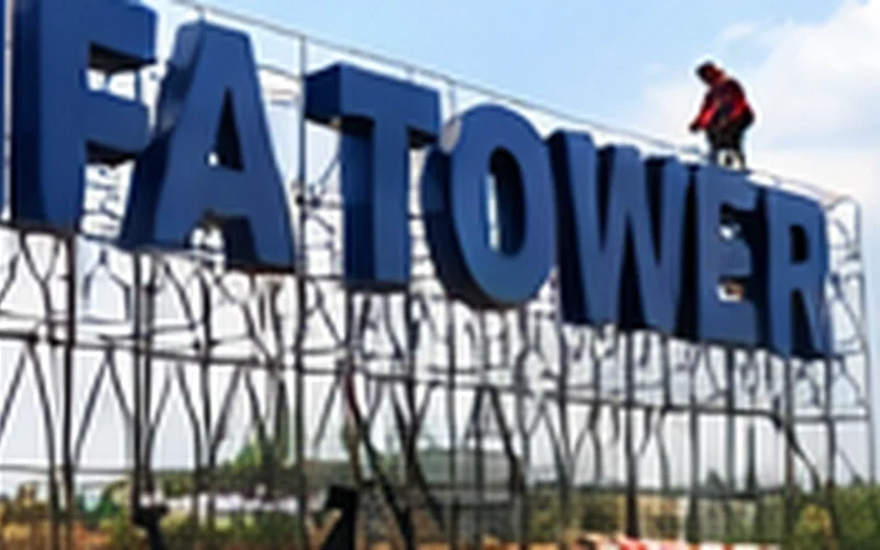 Large outdoor 3D landmark signage installation in Nairobi Kenya by Permvard Signs